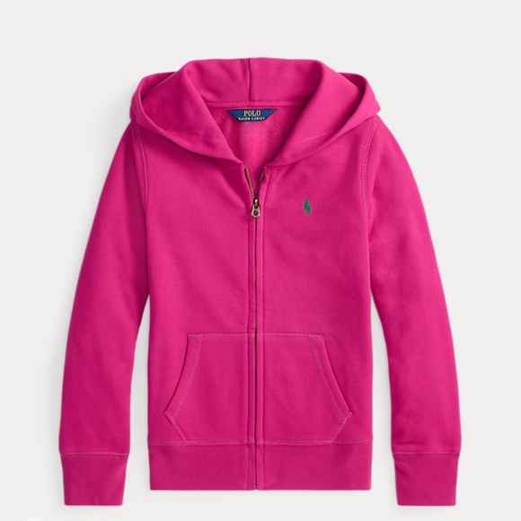Polo Ralph Lauren Other - Polo by Ralph Lauren Girls' French Terry Full Zip Hoodie in Preppy Pink size 16